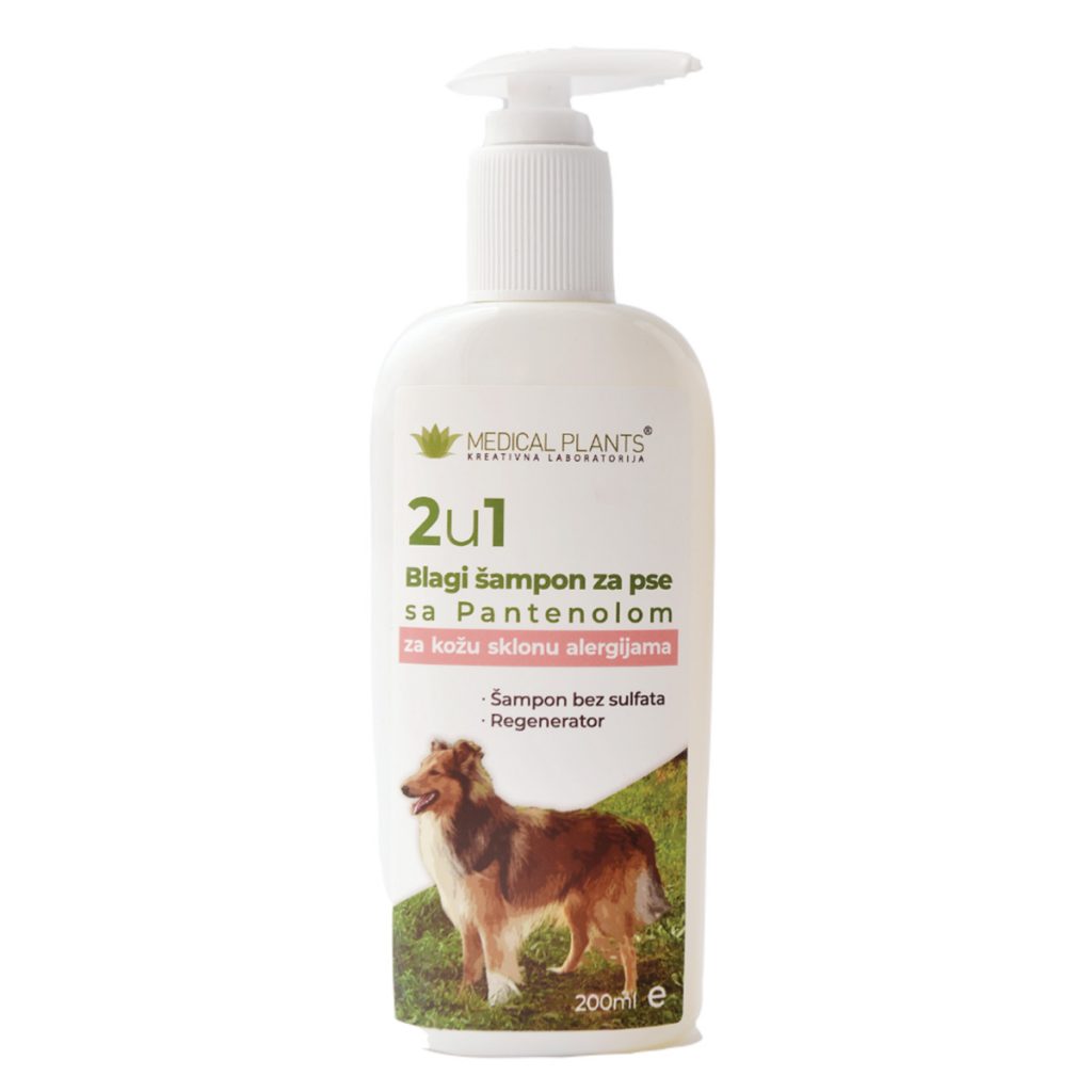 Blagi Šampon za pse sa pantenolom  – za kožu sklonu alergijama – 200ml